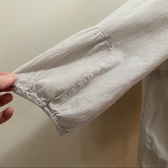 Secret Garden Ruffle Front Button Front Crepe Top - Picture 6 of 12